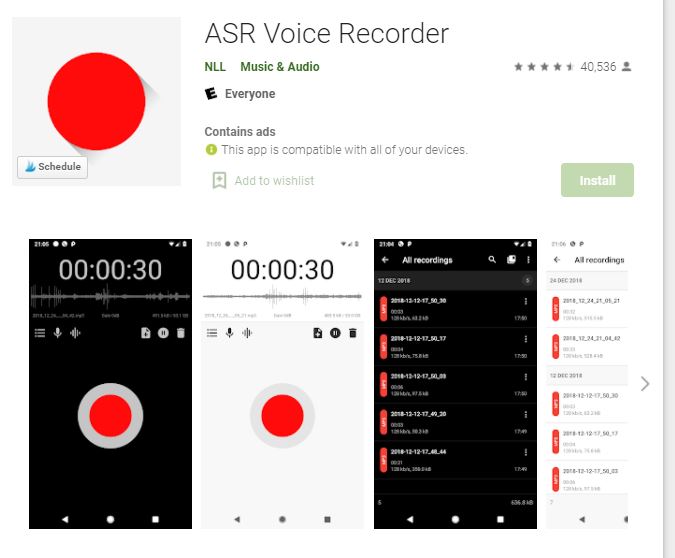 ASR VOICE RECORDER