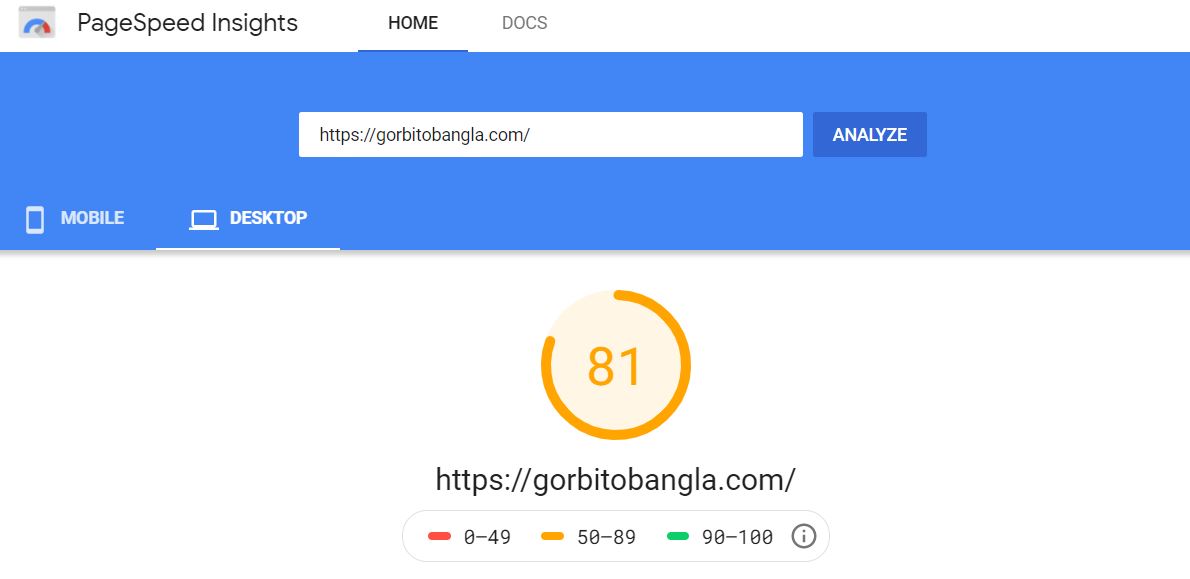Google Page Insight